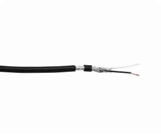Kabel DMX 2x 0.22, 100m, černý
