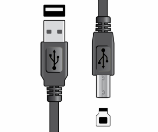 AV:link kabel USB 2.0, 1x typ A samec - 1x typ B samec, 1.5m