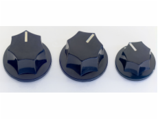 Stagg SP-KNJB-BK, knoflíky na potenciometry pro baskytaru