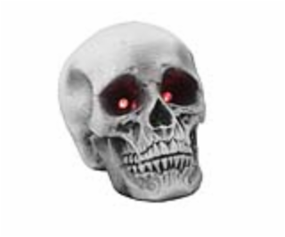 Halloween lebka, 21x15x15 s LED