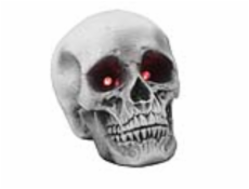 Halloween lebka, 21x15x15 s LED