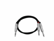 Kabel AK-30 Jack 6,3 stereo - 2x Jack 6,3 mono, 3 m
