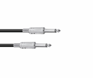 Kabel KC-15 2x Jack 6,3 mono 1,5 m, černý