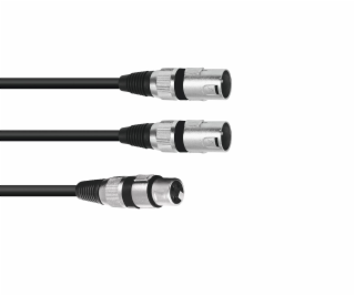 Kabel XFMM-15 XLR samice - 2x XLR samec, 1,5 m