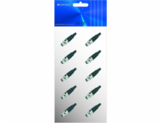 Mini XLR zásuvka, černá, 3 pólová