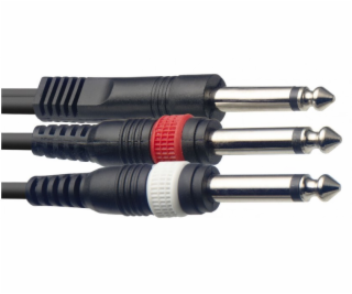 Stagg SYC3/P2P E, kabel Jack 6,3 mm mono samec – 2x Jack ...