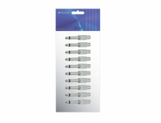 Redukce, RCA zásuvka - Jack 6,3mm zástrčka mono, celokovová