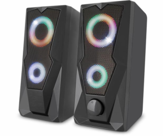 Repro Yenkee YSP 2003RGB, 2.0, 6W, Jack 3,5mm, USB, podsv...