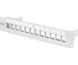 DIGITUS Modulární propojovací panel, stíněný, 12 portů, 1...