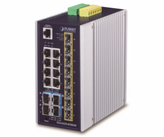 PLANET IP30 Industrial L3 8-Port Managed Gigabit Ethernet...