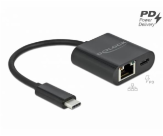 Adaptér DeLOCK USB-C na gigabitovú LAN s portom PD
