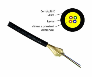 Optický kabel XtendLan DROP FTTx, 4x 9/125 SM, G.657A, LS...
