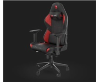 SPC Gear SR600 RD herní židle imitace kůže černočervená