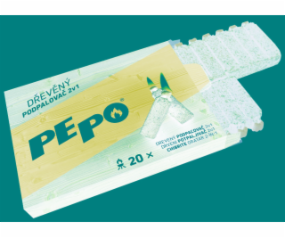 Podpalovač dřevěný 2v1 20 ks PE-PO