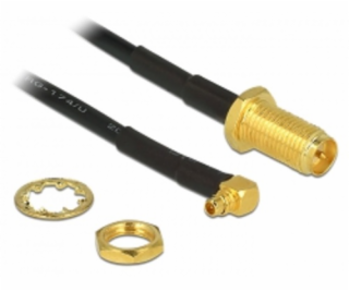 Delock Antenna Cable RP-SMA Jack Bulkhead > MMCX 90° Plug...