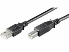 PremiumCord Kabel USB 2.0, A-B, 1m barva černá
