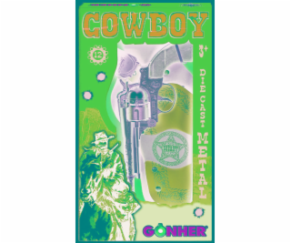 Rewolwer metalowy z kaburą i paskiem Gonher