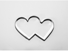 Vykrajovátko dvojsrdce 5,3x8,7 cm