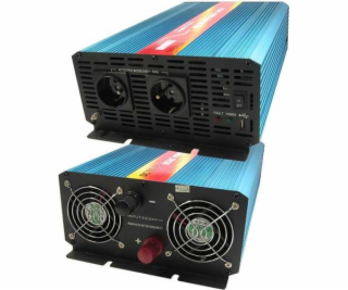 Napěťový měnič Carspa P2000U-12 12V/230V+USB 2000W, čistá...