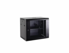 NETRACK 019-180-66-022 wall/hanging cabinet 19 18U/600 mm glass door black remov. side pan.