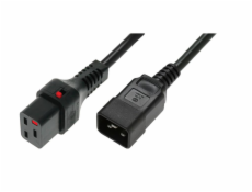 ASM IEC-PC1285 Power Cable Male C20 H05VV 3 X 1.5mm2 to C19 IEC LOCK 2m black