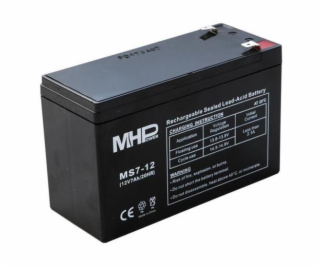 Baterie MHPower MS7-12 VRLA AGM 12V/7Ah, náhrada za RBC2