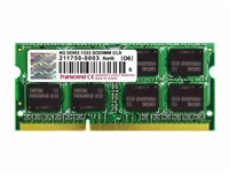 Transcend paměť 8GB DDR3 SO-DIMM 1333Mhz CL9 2Rx8