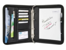 Spisovka WEDO kombinace kůže/tkanina A5 zip