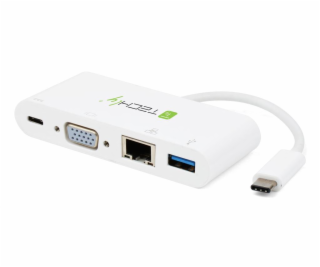 TECHLY 102093 USB-C 3.1 multiport adapter -> VGA/Gigabit ...