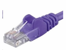 PREMIUMCORD Patch kabel UTP RJ45-RJ45 CAT5e 0.25m fialová
