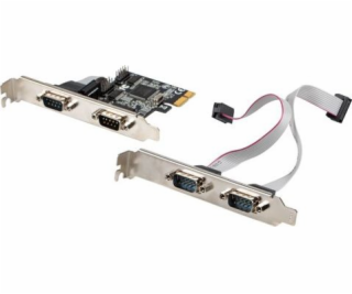 Ovládač Lanberg PCIe x1- 4x COM 9Pin-(PCE-DB9-004)