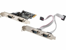 Ovládač Lanberg PCIe x1- 4x COM 9Pin-(PCE-DB9-004)