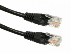 Kabel Patchcord miedziany kat. 6 RJ45 UTP 1m czarny