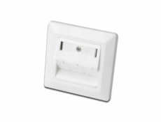 Digitus čelní deska pro Keystone Jacks, 3x prachový kryt RJ45, střední deska 80/80 +, čistě bílá