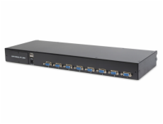 Digitus modularizovaná 48,3 cm (19  ) TFT konzole s 8 portem KVM, americká klávesnice, RAL 9005 černá barva