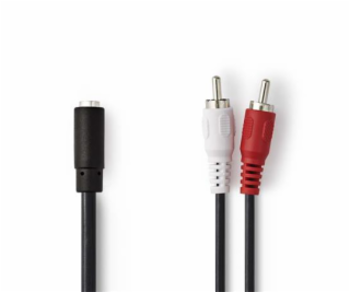 NEDIS stereofonní audio kabel/ 2x RCA zástrčka - 3,5mm zá...