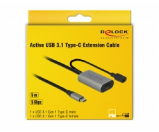 Delock Aktivní prodlužovací kabel USB 3.1 Gen 1 USB Type-...