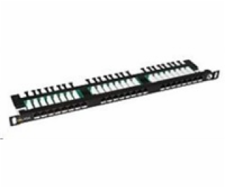 Solarix Patch panel 24xRJ45 CAT5E UTP s vyvazovací lištou...
