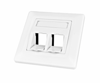 Datová zásuvka pod omítku pro 2 moduly (45°),prázdná,RAL9010