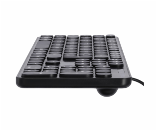 HAMA klávesnice KC-500/ drátová/ utlumená tlačítka/ USB/ ...