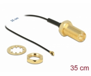 Delock Anténní kabel RP-SMA samice montážní panel na MHF®...
