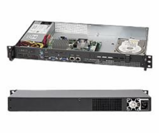 SUPERMICRO mini1U chassis Přední I/O, 1x 3,5  fixed HDD (...