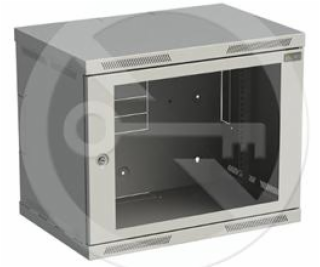 Rozvaděč nástěnný SENSA 9U 400mm, dveře sklo, RAL 7035, S...