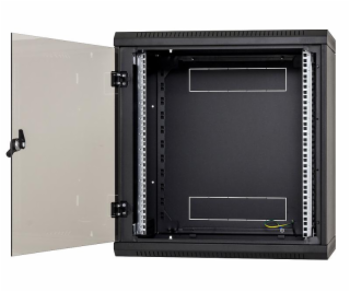 Nástěnný rack jednodílný 12U (š)600x(h)595 perforované dv...