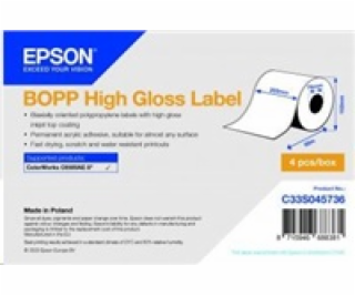BOPP High Gloss Label Cont.R, 203mm x 68m