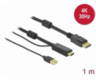 Delock Kabel HDMI na DisplayPort 4K 30 Hz 1 m