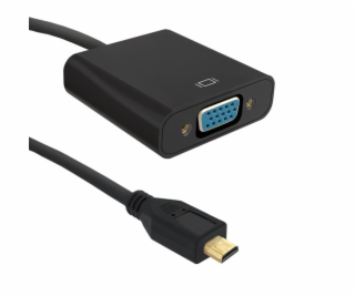 Adapter AV Qoltec HDMI Micro - D-Sub (VGA) czarny (50402)