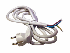 Flexo šnúra PVC 3× 1,5mm2, 3m, biela