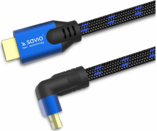 HDMI-HDMI V2.1, 3M, 8K, Angular, OFC, Copper, Golden Ends...