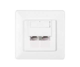 NetRack gniazdo kompletne podtynkowe 2xRJ45 8p8c UTP Cat6...